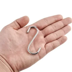 4 st kraftiga S-formade rostfria krok för badrum, kök, kläder, hattar