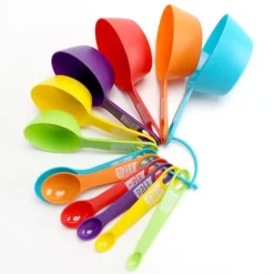 12 st matskedar mätkopp set plast PP graderad måttsked för konditori kök bakverktyg