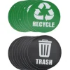 18 st miljöetiketter återvinn skräp dekaler självhäftande vattentät papperskorgdekor