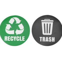 18 st miljöetiketter återvinn skräp dekaler självhäftande vattentät papperskorgdekor