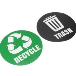 18 st miljöetiketter återvinn skräp dekaler självhäftande vattentät papperskorgdekor