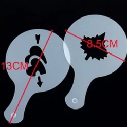 16 st plast cappuccino kaffe skum spray mall schabloner DIY dekorera kaffe tryckform