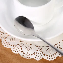 6 st rostfritt stål snygg långt handtag latte glass sundae kaffe soppsked teskedar nya