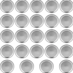24 st runda delade lock för konservburkar, förvaringslock för vanlig burk med bred öppning (silver 86 mm)