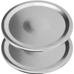 24 st runda delade lock för konservburkar, förvaringslock för vanlig burk med bred öppning (silver 86 mm)