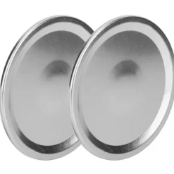 24 st runda delade lock för konservburkar, förvaringslock för vanlig burk med bred öppning (silver 86 mm)