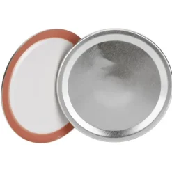 24 st runda delade lock för konservburkar, förvaringslock för vanlig burk med bred öppning (silver 86 mm)