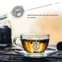 2 st. sil i rostfritt stål, återanvändbara silar för tebollar, kökstillbehör