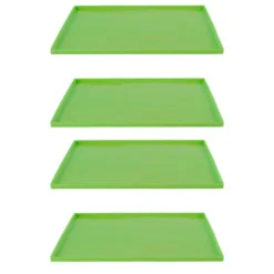 4 st silikon torkmattor livsmedelskvalitet hög temperaturbeständighet förhindrar klibbning frukttorkbrickor med kant grön