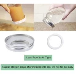 10 st silikonburkpackningar ersättning lufttäta silikonpackningstätningsringar för vanlig munkonservburk