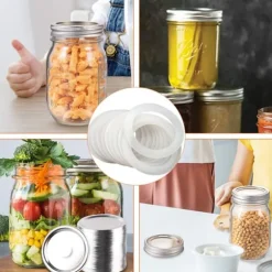 10 st silikonburkpackningar ersättning lufttäta silikonpackningstätningsringar för vanlig munkonservburk