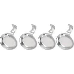 4 st skedhållare rostfritt stål 2 ändamål kompakt hållbar ätpinnar vilohållare för hemrestauranger