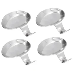 4 st skedhållare rostfritt stål 2 ändamål kompakt hållbar ätpinnar vilohållare för hemrestauranger