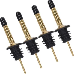 10 st spritpanna i rostfritt stål för vinpanna, barverktyg för bar, hemrestauranger (guld, svart, kort lock)