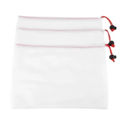 11 st återanvändbara dragskonätpåsar frukt- och grönsakspåsar förvaringsleksaker shoppingpåse