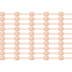 100 st trä honungsdoppar honungsrörpinnar för bröllopsfest kök restaurang 8 cm