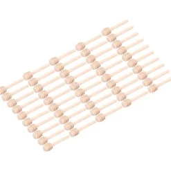 100 st trä honungsdoppar honungsrörpinnar för bröllopsfest kök restaurang 8 cm