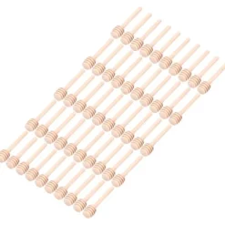 100 st trä honungsdoppar honungsrörpinnar för bröllopsfest kök restaurang 8 cm