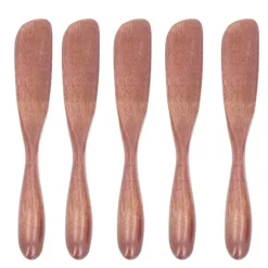 5 st träsmörkniv sylt ostspridare porslin för japansk stil för bröd ansiktsmask Mörk färgfärg