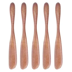 5 st träsmörkniv sylt ostspridare porslin för japansk stil för bröd ansiktsmask Mörk färgfärg