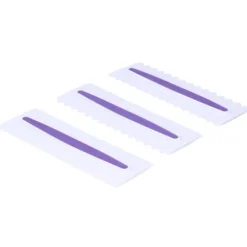 3 st tårtglasyrspatel frostingskrapa kam kantutjämning dekorationsverktyg plast