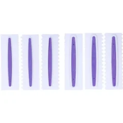 3 st tårtglasyrspatel frostingskrapa kam kantutjämning dekorationsverktyg plast