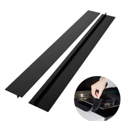 2 st. tätningslist för spishällsbänkskiva, värmebeständig, oljebeständig tätningslist för ugnsspalt (svart 21 tum)