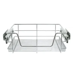 3 st Utdragbara Trådkorgar i Rostfritt Stål - 50 cm (B) med Mjuk Stängning För Skåp och Skafferier Kökslådor Förvaring 430 mm D x 397 mm B x 140 mm H | CDON