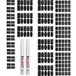 220 st vattentäta svarta tavlor med etiketter för blomkrukor och 2 st pennor (beJ-typ)