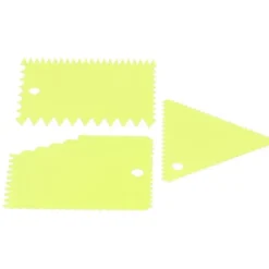 3 st/set kakkrämskrapa pasty cutters skrapa oregelbunden tänder kant gör-det-själv smoothergreen