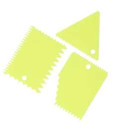 3 st/set kakkrämskrapa pasty cutters skrapa oregelbunden tänder kant gör-det-själv smoothergreen