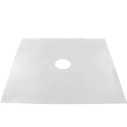 6 st/set återanvändbart skydd i glasfiber för gasspisar, skyddsmatta för köksredskap (silver)