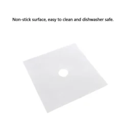 6 st/set återanvändbart skydd i glasfiber för gasspisar, skyddsmatta för köksredskap (silver)