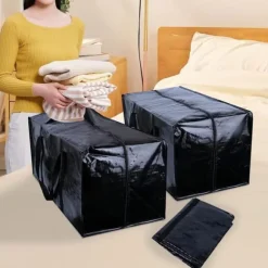 4 stycken flyttväska lådor flyttkartong åkpåse stor klädväska jumbopåse förvaring quilt handtag stammen