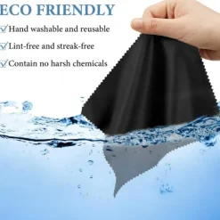 6 stycken Rengöringsdukar i Microfiber - Svarta 15 x 18 cm