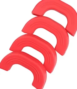 4 stycken silikongrytunderlägg, värmebeständiga grythandtagsskydd, halkfria grytskydd för wokar och soppgrytor röda