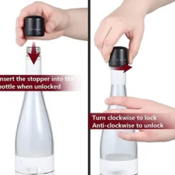 8 stycken vinflaskpropp Återanvändbar vinförslutare Twist för försegling av vinöl Champagne kompakt vinpropp