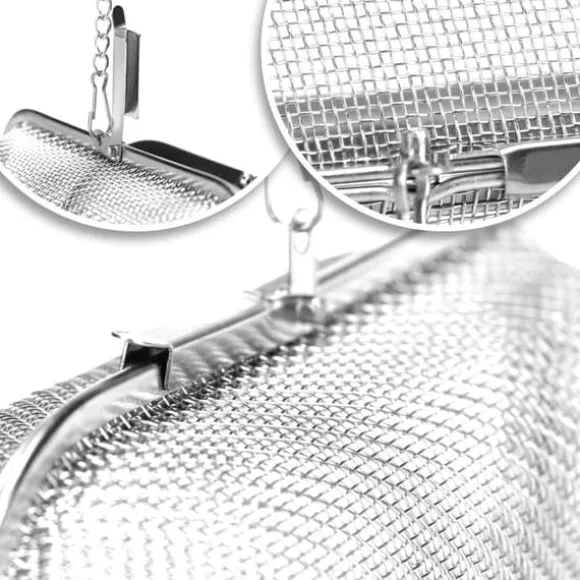 2 tefilter av 304 rostfritt stål, diskmaskinssäker, 11 cm tekanna
