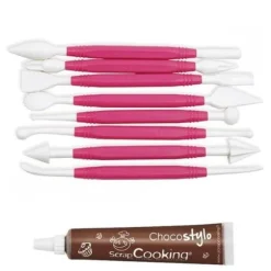8 verktyg för sockerpasta + 1 chokladpenna