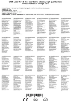 Adapter för ölfat, Ölfatadapter, Adapter för kransystem till 5L ölfat, högkvalitativ metall med Ölkran