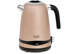 Adler AD 1295 grå Vattenkokare metall 1,7l med lcd & temperaturkontroll