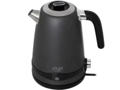 Adler AD 1295 grå Vattenkokare metall 1,7l med lcd & temperaturkontroll
