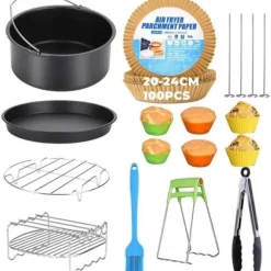 Air fryer tillbehör, XL, 8 tum, Air fryer tillbehör, air fryer tillbehör För 4,2-6,5L, XXL air frye