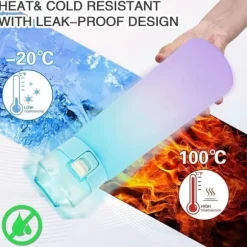 Air-Up Luftvattenflaska 650ml – 7 Smakkapslar | Sockerfri & Aromatisk | Gradient Blå med Suprör