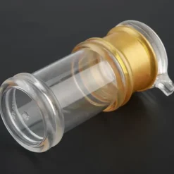 Akryl transparent och guldfärgad oljeflaska flytande kryddkanna sojasås vinägerkanna kök (M)