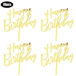 Akryl tårta topper flagga för födelsedagsfest bröllopstårta dekoration