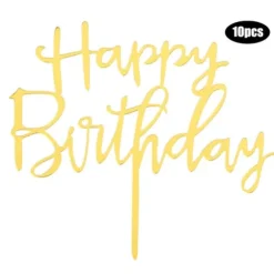 Akryl tårta topper flagga för födelsedagsfest bröllopstårta dekoration