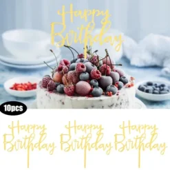 Akryl tårta topper flagga för födelsedagsfest bröllopstårta dekoration