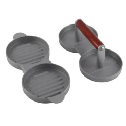 Aluminiumlegering Non-Stick Dubbel Burger Press Mögel Hamburgare Kött Nötkött Köksverktyg