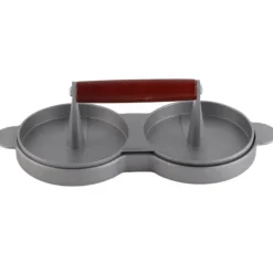 Aluminiumlegering Non-Stick Dubbel Burger Press Mögel Hamburgare Kött Nötkött Köksverktyg